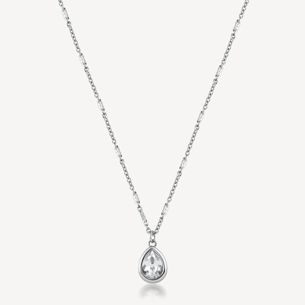 Collana Brosway Symphonia Acciaio Con Pendente Cristallo Goccia