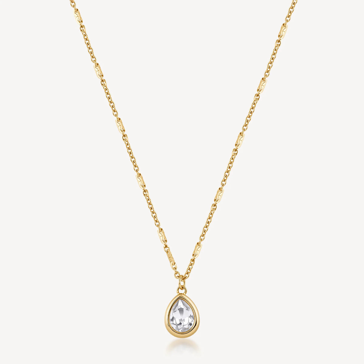 Collana Brosway Symphonia Acciaio Pvd Oro Con Pendente Cristallo Goccia