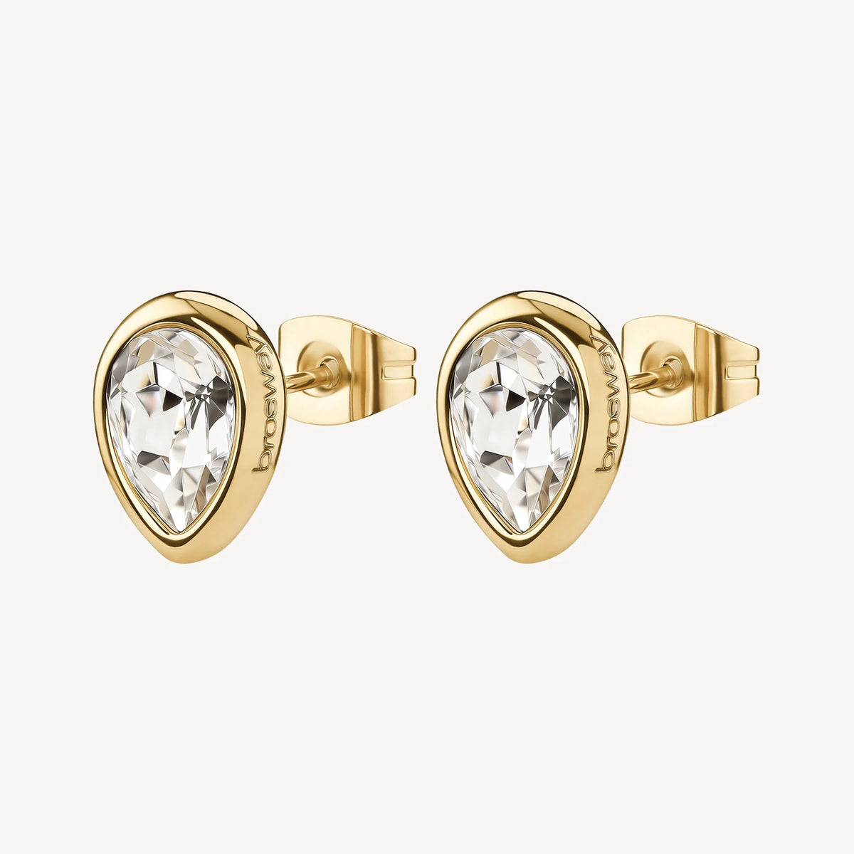 Orecchini Lobo Brosway Symphonia Pvd Oro Cristallo Forma Goccia
