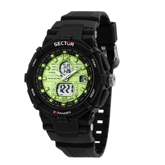 Orologio Sector Ex-09 50 mm Policarbonato Nero