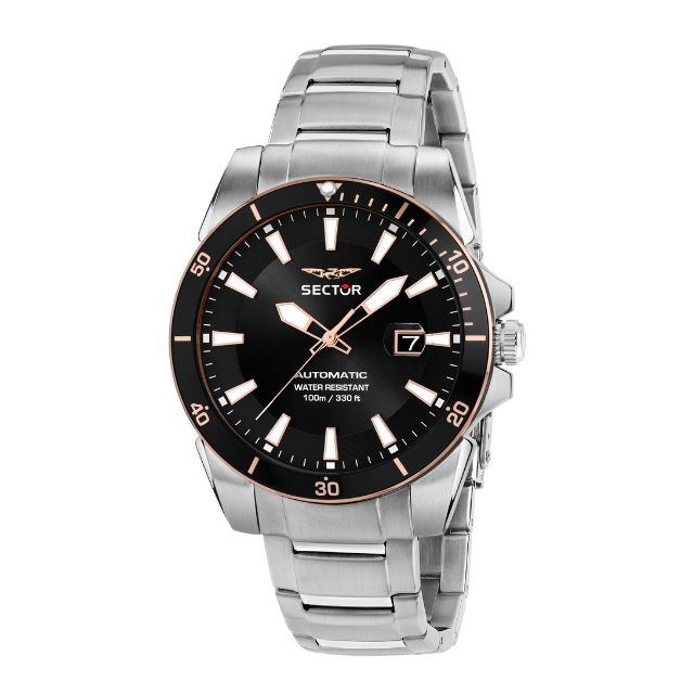 Orologio Sector 450 Automatico 41 mm Braccialato Nero