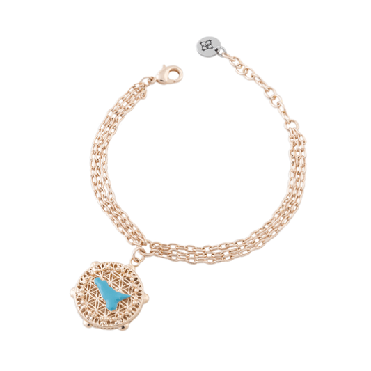Bracciale Camurrìa Sicilia Bedda 3 Fili Pvd Oro Rosa Con Charm