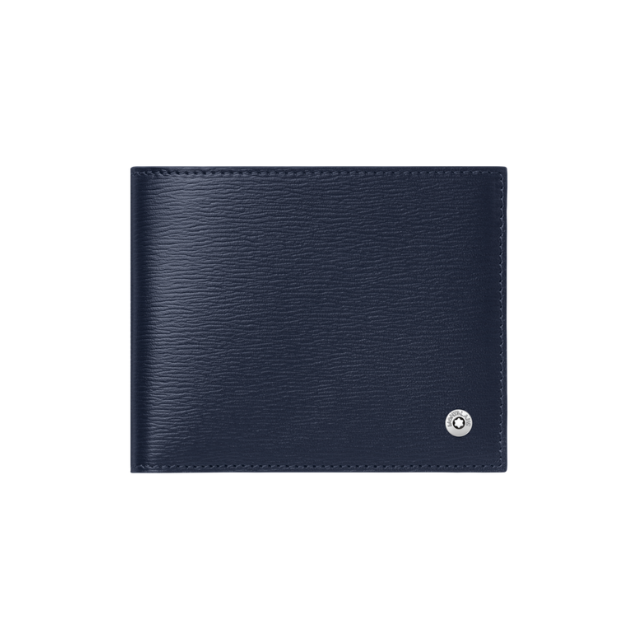 Portafogli Montblanc Westside Portafoglio 6 Scomparti Pelle Blu