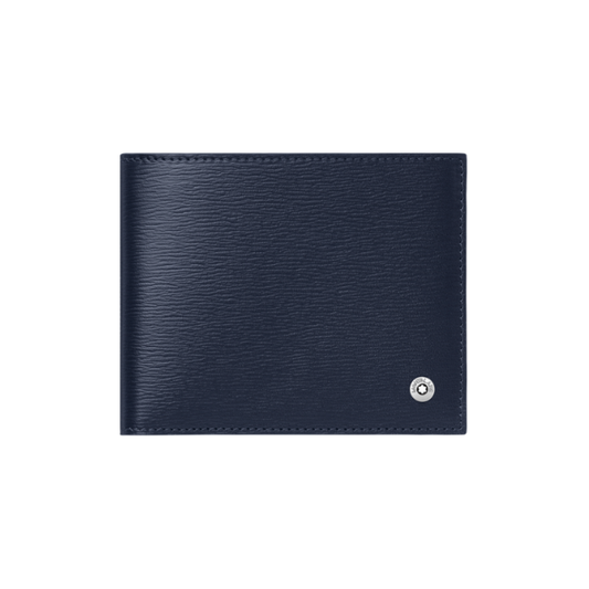 Portafogli Montblanc Westside Portafoglio 6 Scomparti Pelle Blu