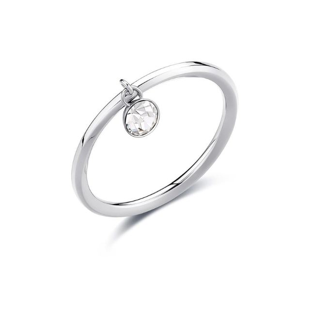 Anello Brosway Symphonia Acciaio Charm Cristallo - Misura 18