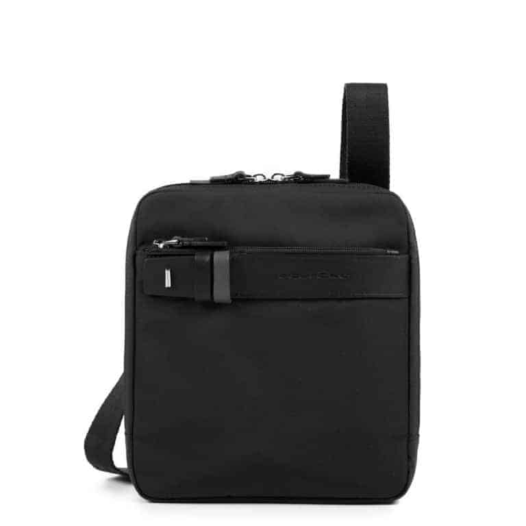 Borselli Piquadro Borsello Mini Porta Ipad Nylon e Pelle Nera