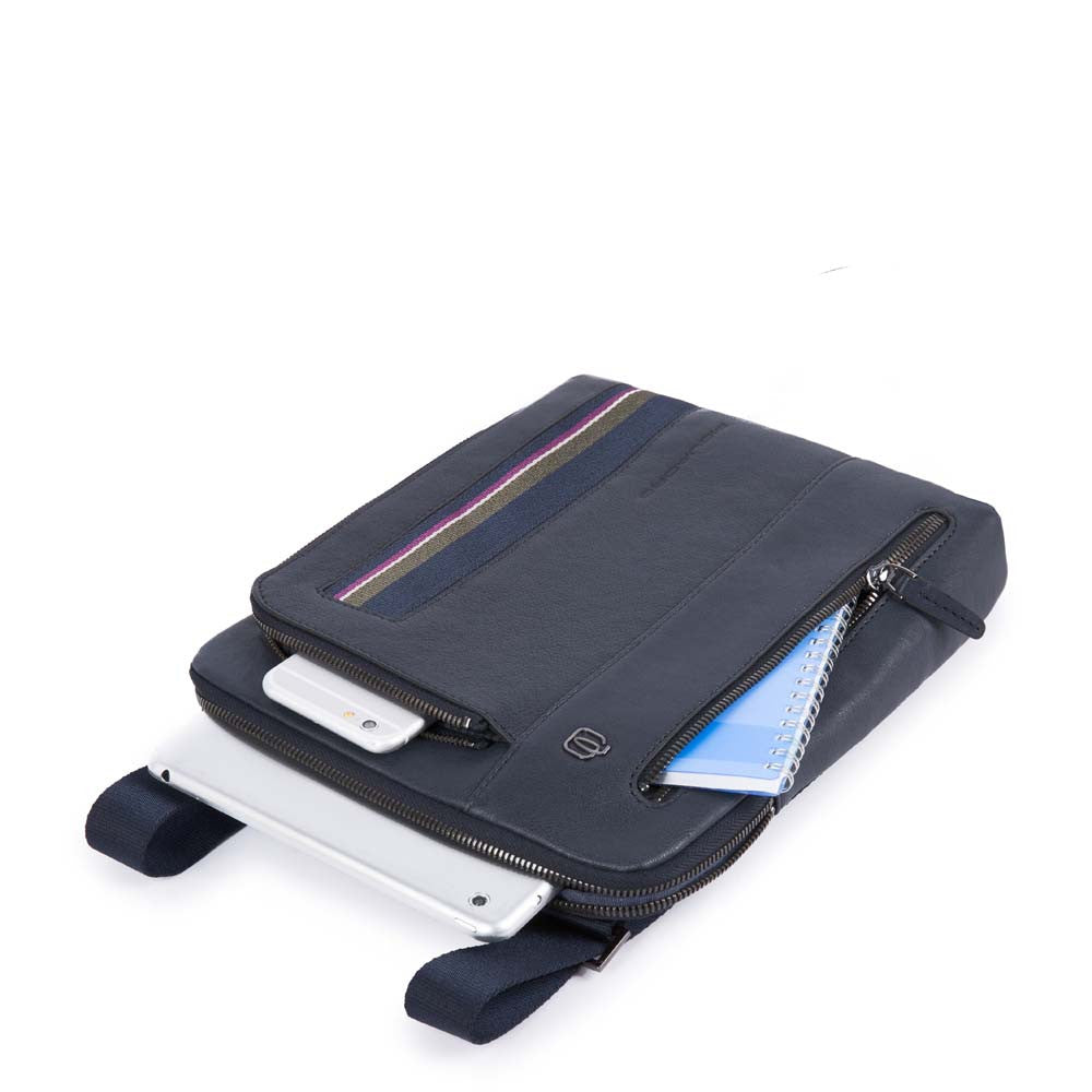 Borselli Piquadro Borsello Porta Ipad Pelle Blu