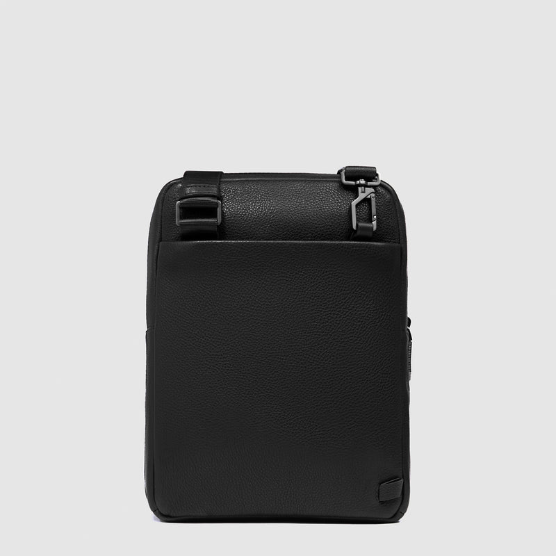 Borselli Piquadro Borsello Uomo Grande Porta Ipad Due Tasche Frontali Pelle Nera