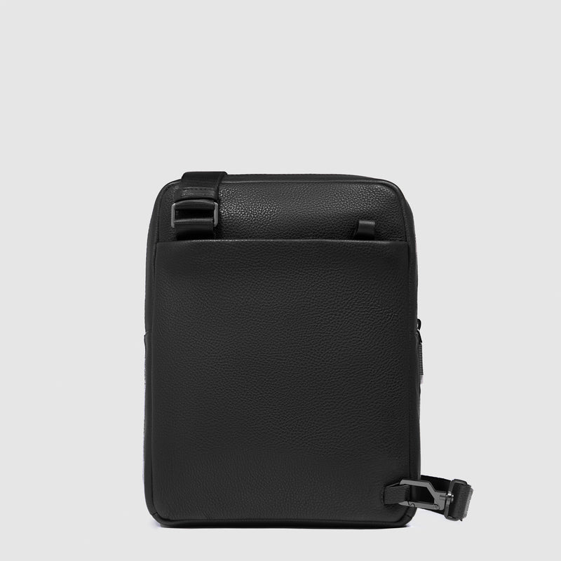 Borselli Piquadro Borsello Uomo Grande Porta Ipad Due Tasche Frontali Pelle Nera