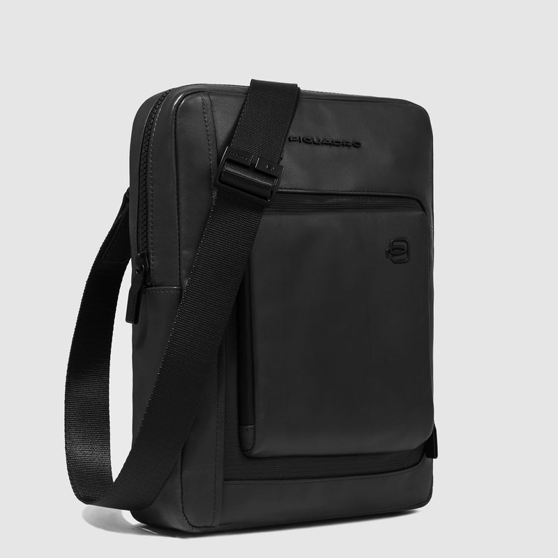 Borselli Piquadro Borsello Grande Porta Ipad Tasca Frontale Pelle Nera