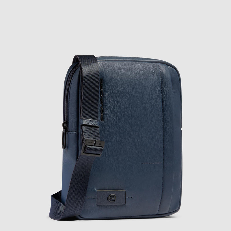 Borselli Piquadro Borsello Porta Ipad Tasca Laterale Pelle Blu