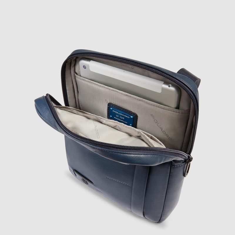 Borselli Piquadro Borsello Porta Ipad Tasca Laterale Pelle Blu