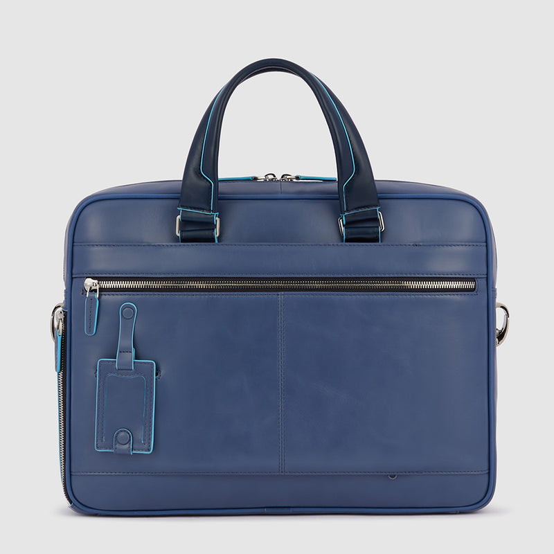 Borse Lavoro Piquadro Blue Square Borsa A Due Manici Porta Pc Ipad In Pelle Bluette E Blu