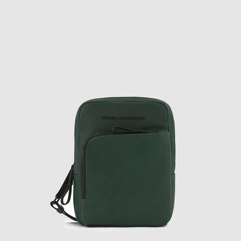 Borselli Piquadro Borsello Mini Porta Ipad In Pelle Verde Scuro