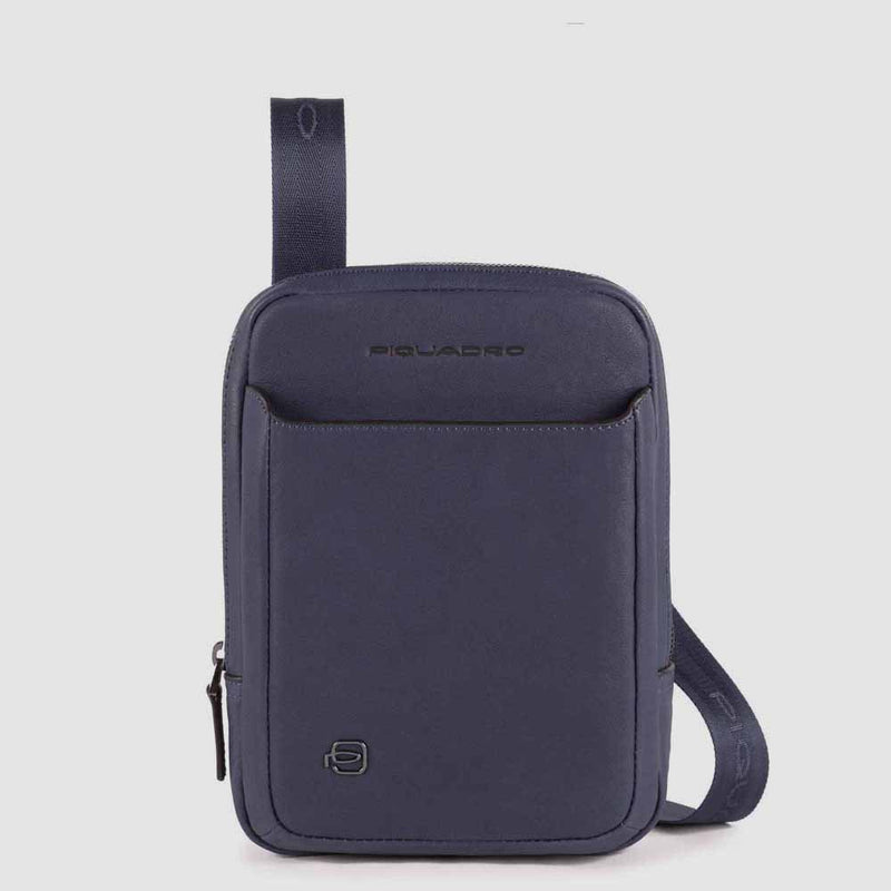 Borselli Piquadro Borsello Mini Porta Ipad In Pelle Blu