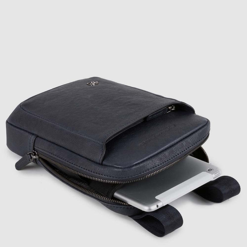 Borselli Piquadro Borsello Mini Porta Ipad In Pelle Cuoio Scuro