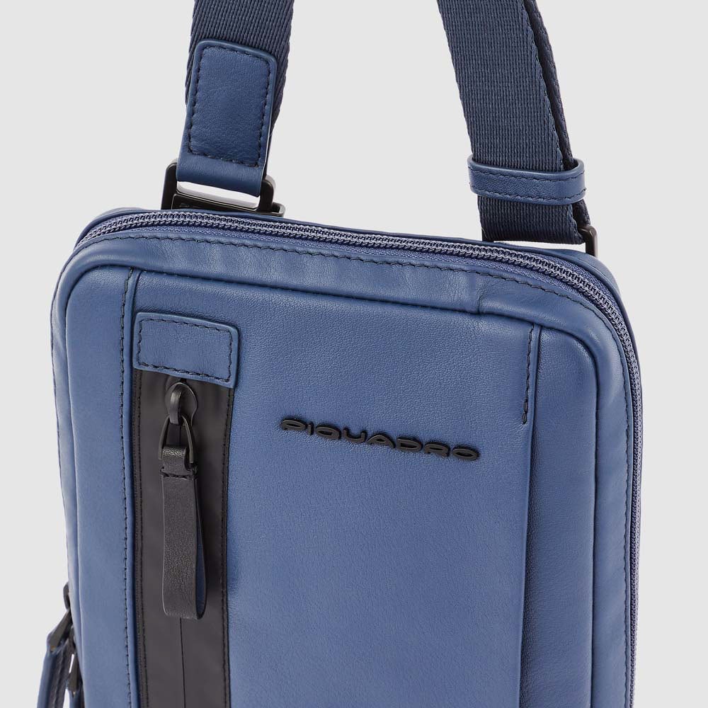 Borselli Piquadro Borsello Piccolo Porta Ipad Mini Pelle Blu