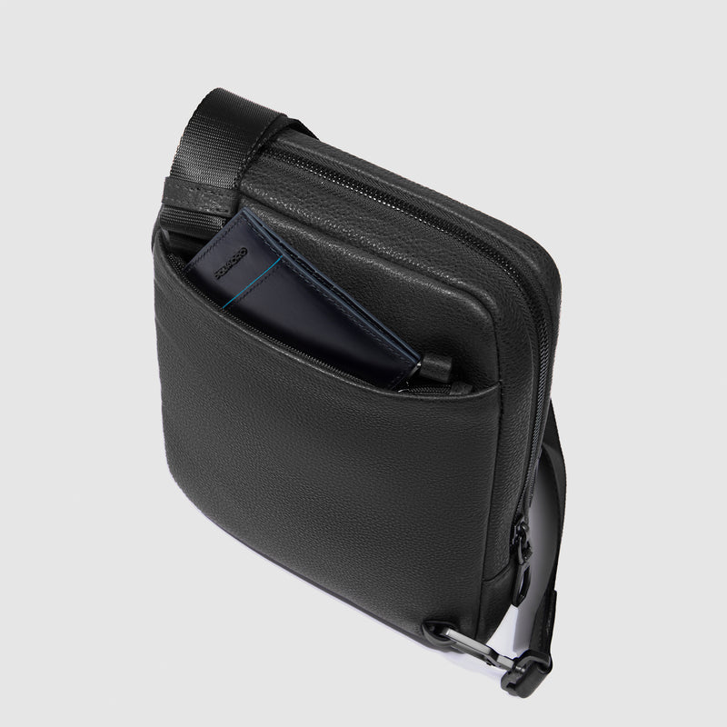 Borselli Piquadro Borsello Piccolo Porta Ipad Doppia Tasca Pelle Nera
