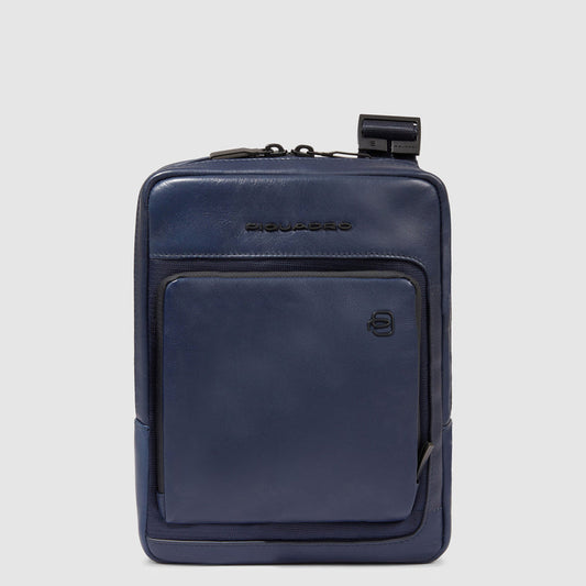 Borselli Piquadro Borsello Piccolo Porta Ipad Doppia Tasca Pelle Liscia Blu