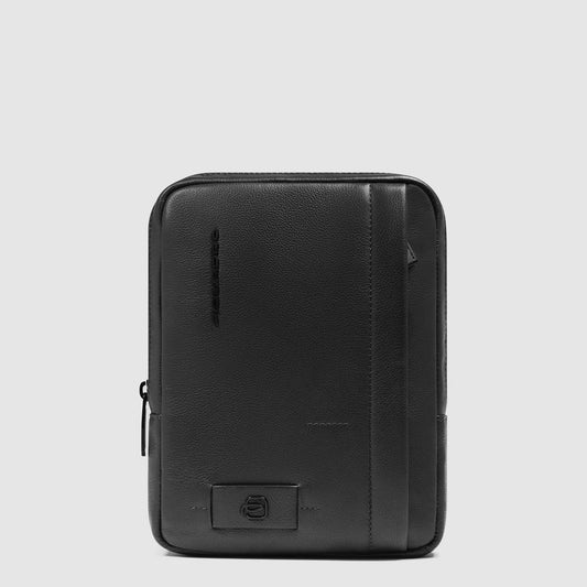 Borselli Piquadro Borsello Porta Ipad Mini Tasca Frontale Posteriore Pelle Nera