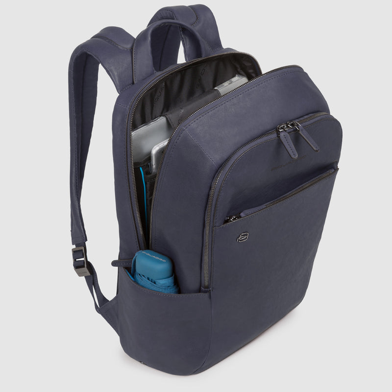 Zaini Piquadro Zaino Porta Computer E Ipad Con Connequ In Pelle Blu