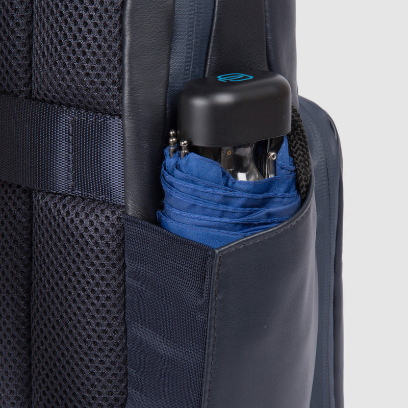 Zaini Piquadro Zaino Porta Pc Ipad Con Connequ In Pelle Blu