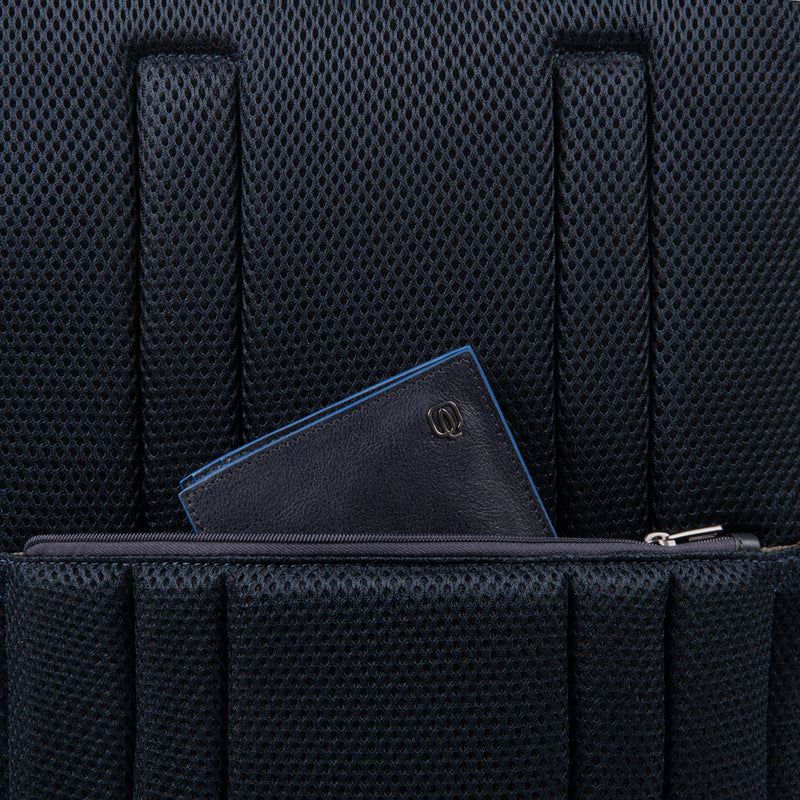Zaini Piquadro Zaino Grande Porta Pc Ipad In Pelle Blu