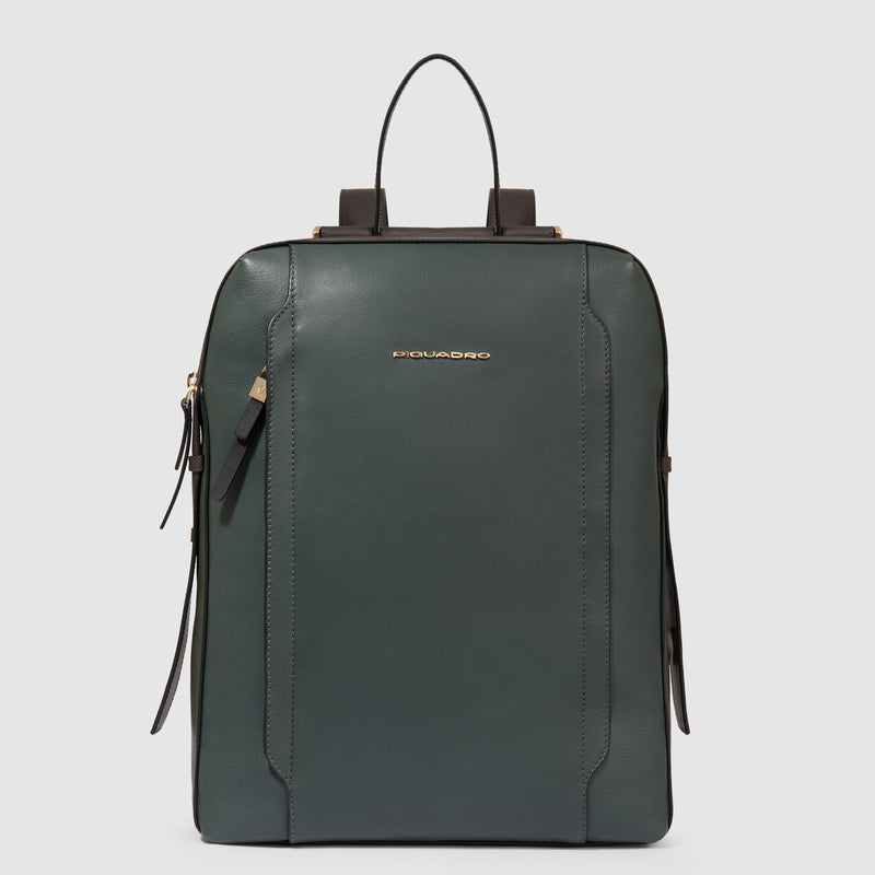 Zaini Piquadro Zaino Donna Porta Pc Ipad Pelle Verde Scuro