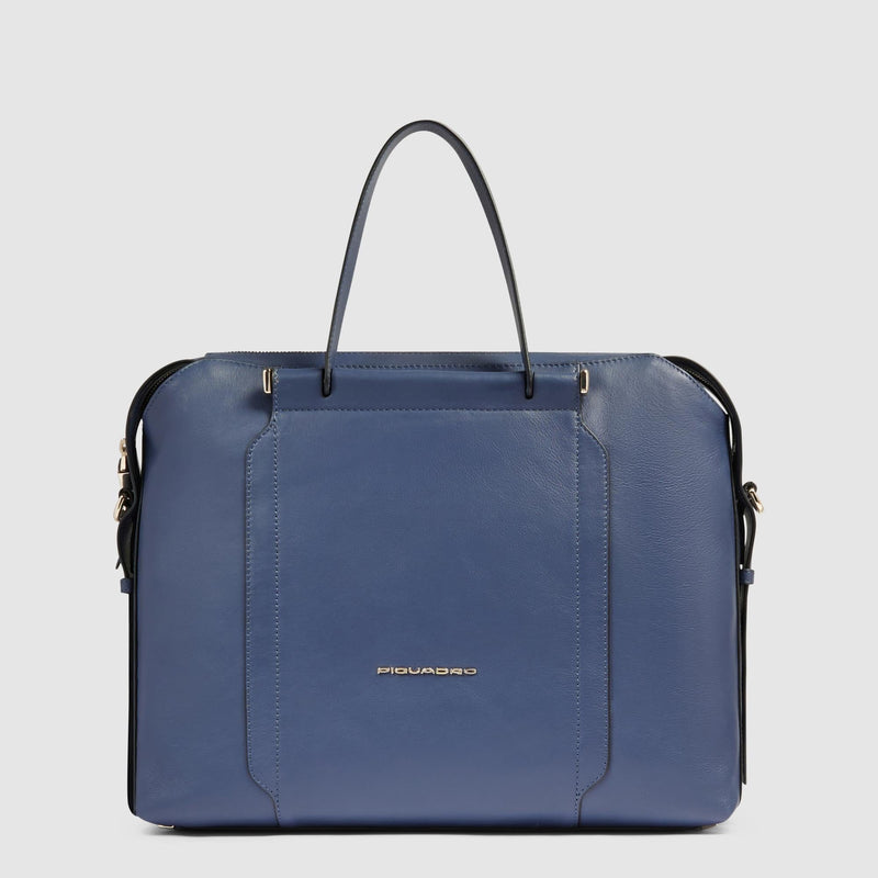Borse Lavoro Piquadro Borsa Donna Porta Pc Ipad Pelle Blu Navy
