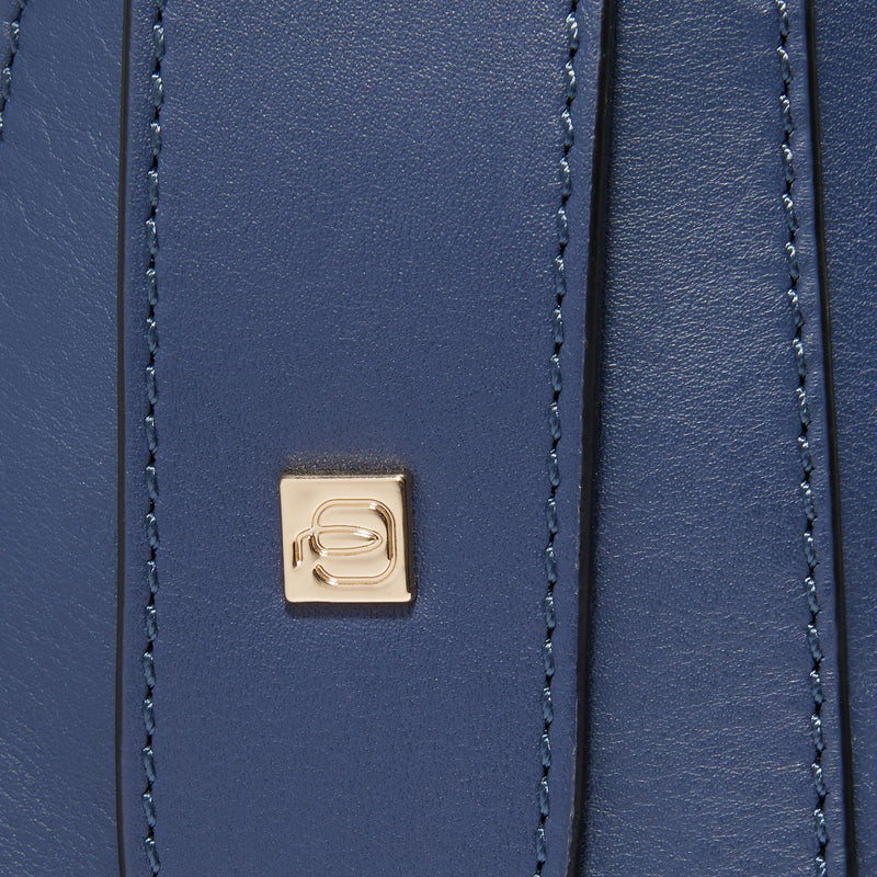 Borse Lavoro Piquadro Borsa Donna Porta Pc Ipad Pelle Blu Navy