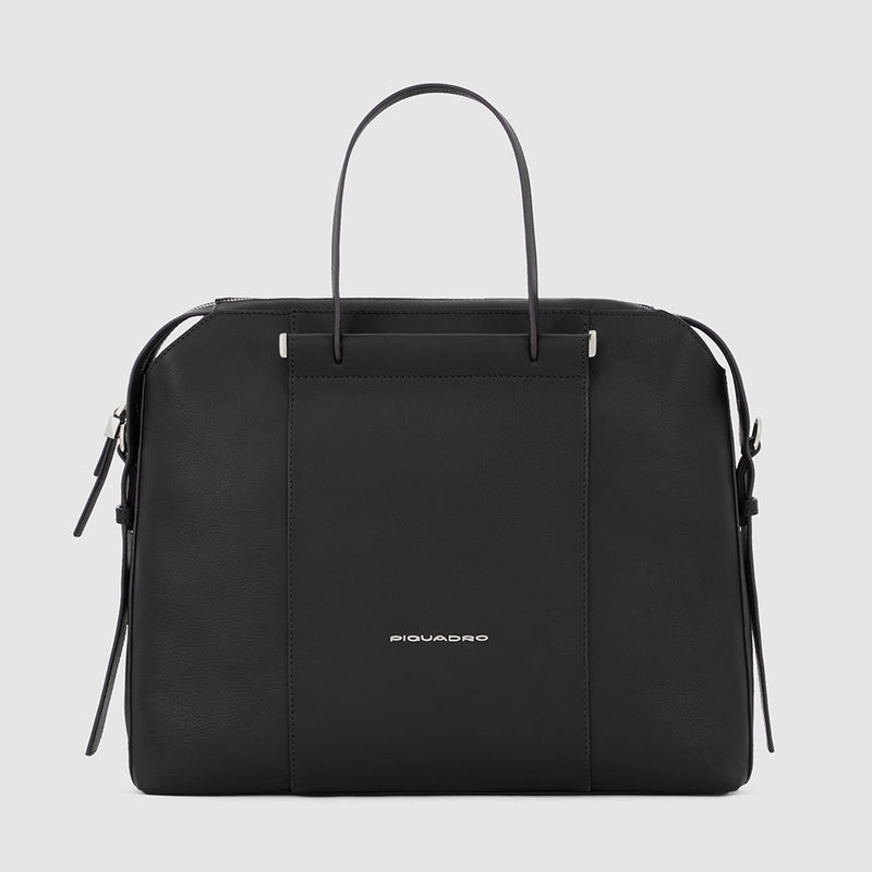 Borse Lavoro Piquadro Borsa Donna Porta Pc Ipad In Pelle Nera