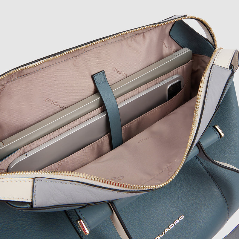 Borse Lavoro Piquadro Borsa Donna Porta Pc Ipad In Pelle Nera