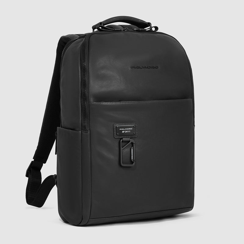 Zaini Piquadro Zaino Grande Porta Pc Ipad In Pelle Nera