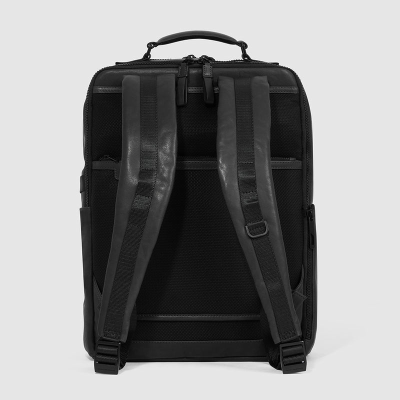 Zaini Piquadro Zaino Grande Porta Pc Ipad In Pelle Nera