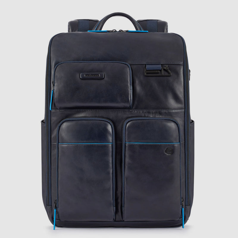 Zaini Piquadro Zaino Grande Porta Pc Ipad Pelle Blu