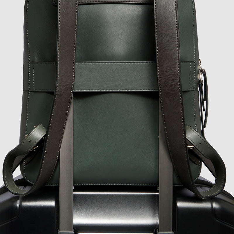 Zaini Piquadro Zaino Donna Piccolo Porta Pc Ipad Pelle Tortora