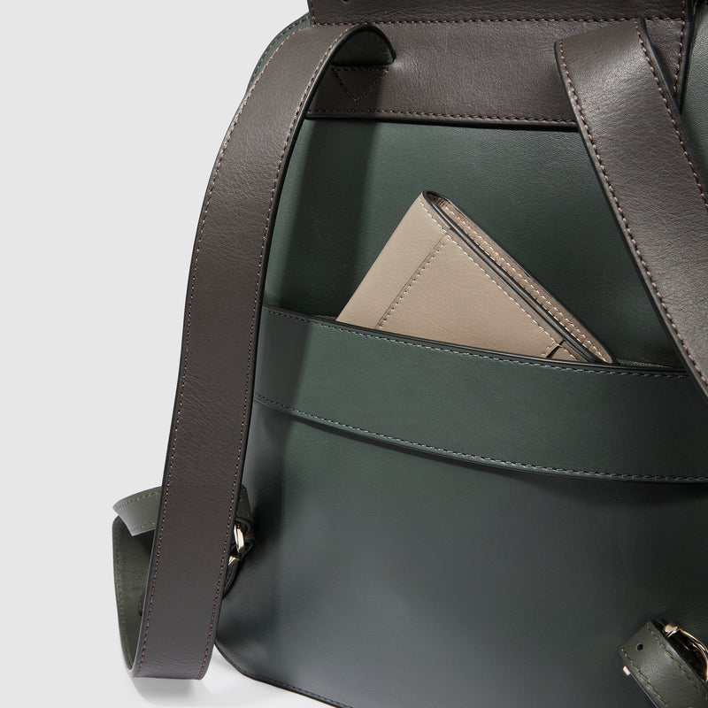 Zaini Piquadro Zaino Donna Piccolo Porta Pc Ipad Pelle Tortora