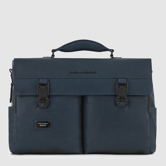 Borse Lavoro Piquadro Borsa Porta Pc Ipad In Pelle Blu