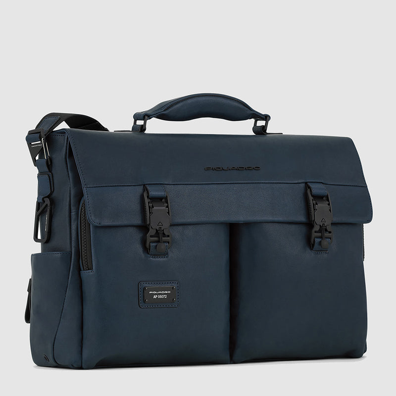 Borse Lavoro Piquadro Borsa Porta Pc Ipad In Pelle Blu