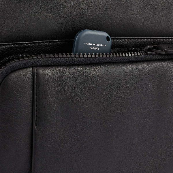 Zaini Piquadro Zaino Porta Pc Ipad In Pelle Nera