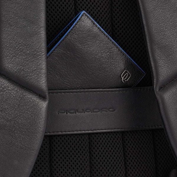 Zaini Piquadro Zaino Porta Pc Ipad In Pelle Nera
