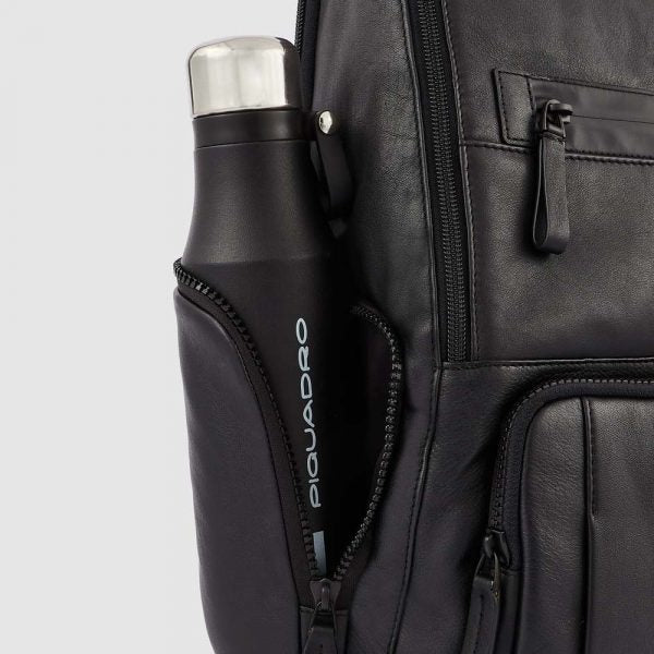 Zaini Piquadro Zaino Porta Pc Ipad In Pelle Nera