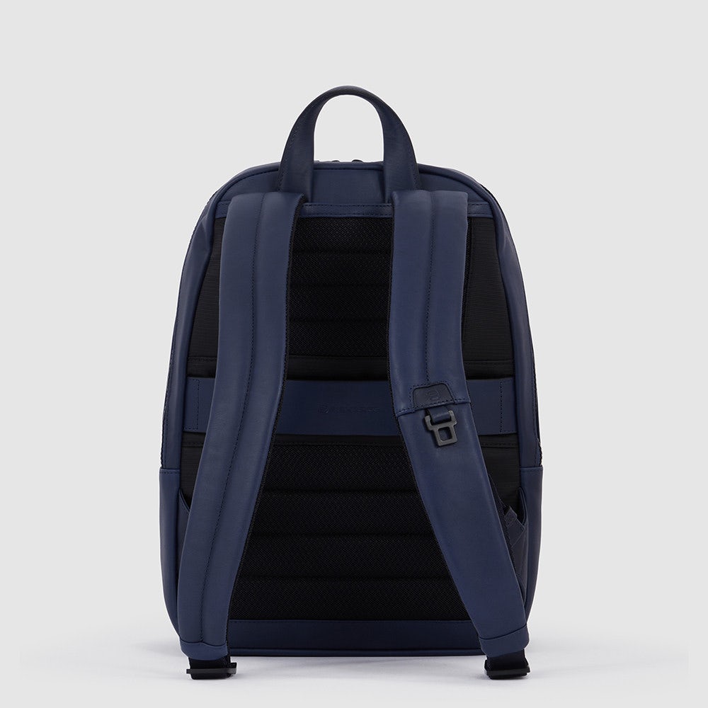 Zaini Piquadro Zaino Porta Pc Ipad In Pelle Blu