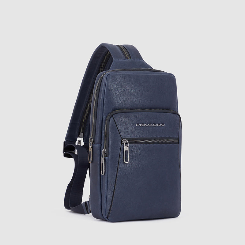 Monospalla Piquadro Porta Ipad In Pelle Blu
