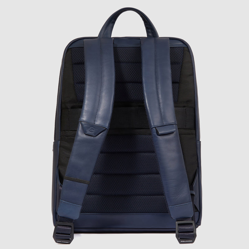 Zaini Piquadro Zaino Uomo Piccolo Porta Pc Ipad Pelle Liscia Blu