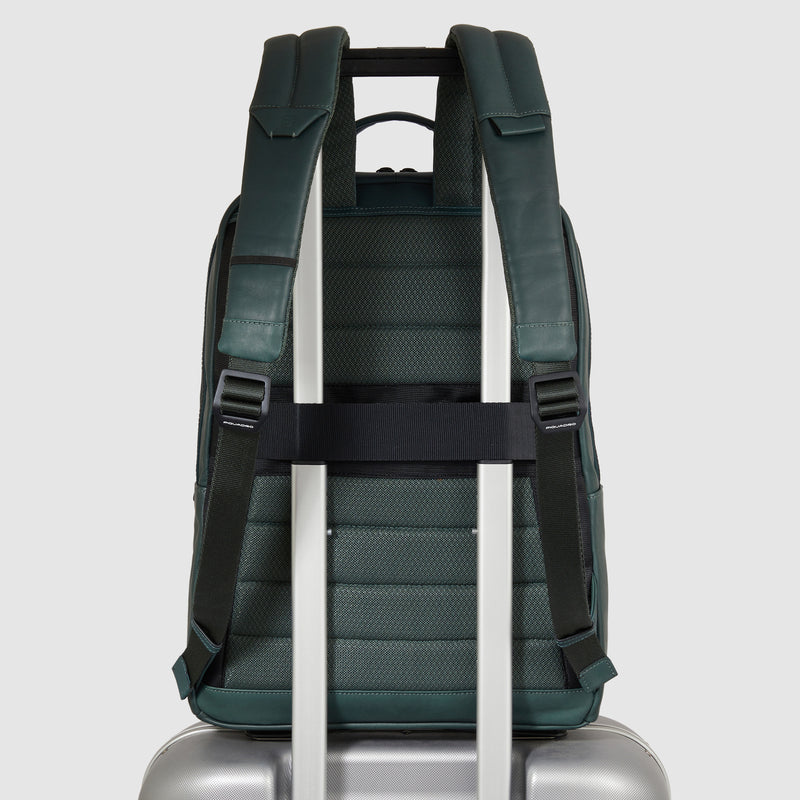 Zaini Piquadro Zaino Uomo Piccolo Porta Pc Ipad Pelle Liscia Blu