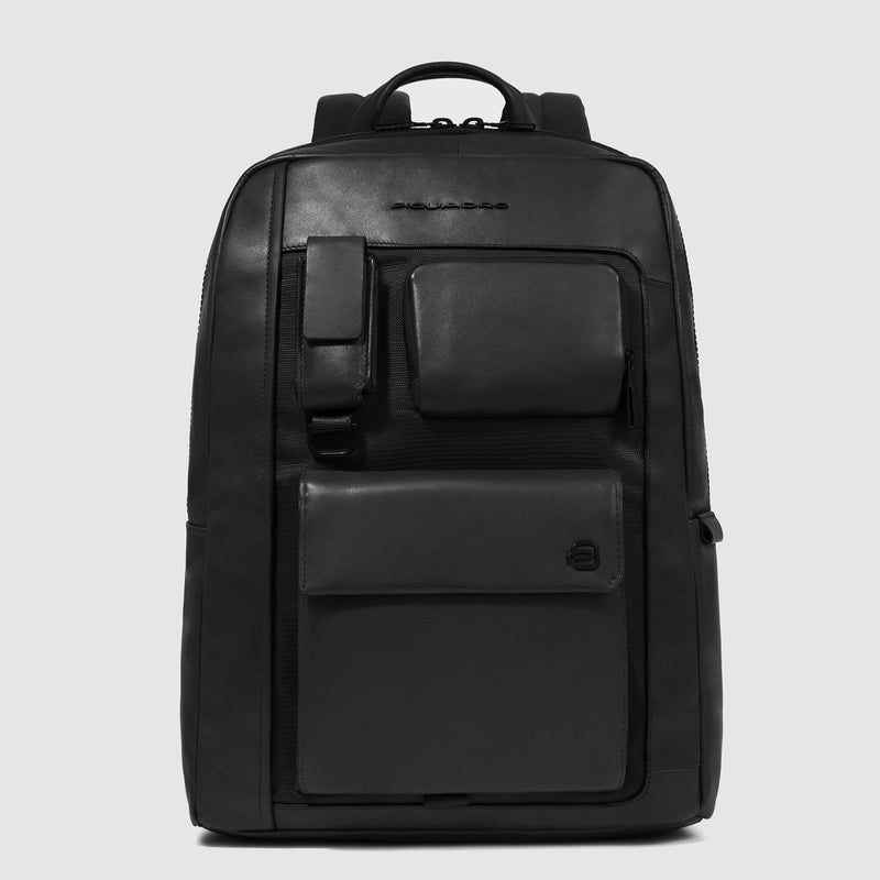 Zaini Piquadro Zaino Uomo Piccolo Porta Pc Ipad Pelle Nera