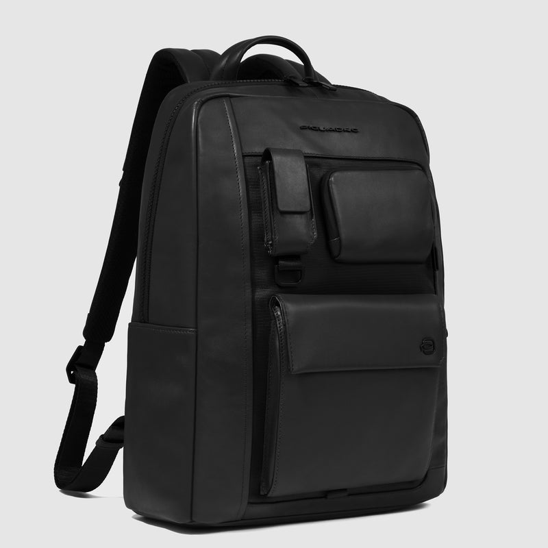 Zaini Piquadro Zaino Uomo Piccolo Porta Pc Ipad Pelle Nera