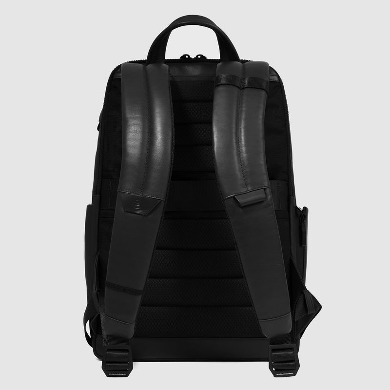 Zaini Piquadro Zaino Uomo Medio Porta Pc Ipad Pelle Nera