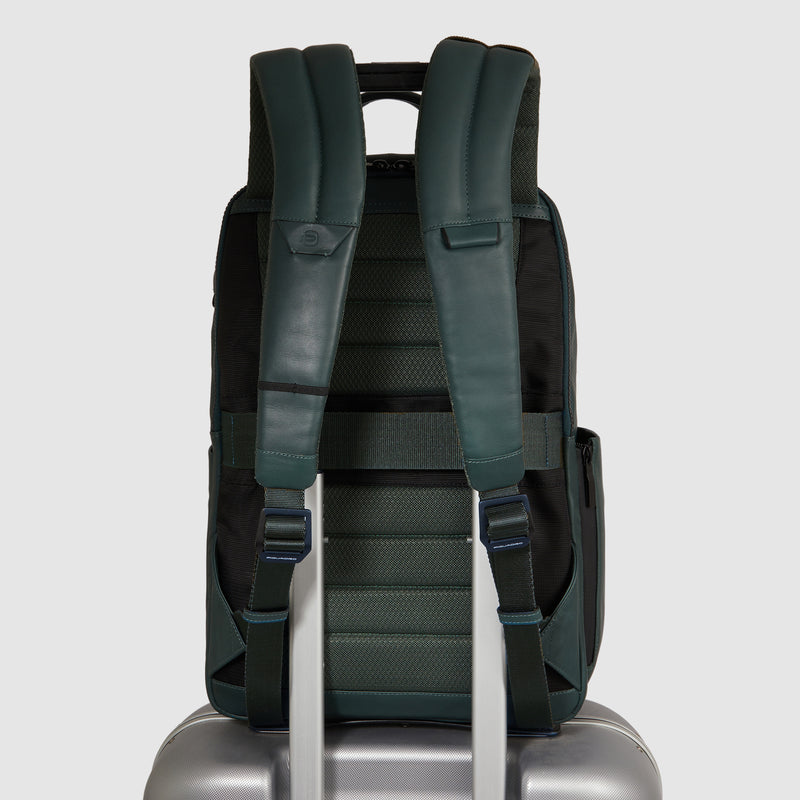 Zaini Piquadro Zaino Uomo Medio Porta Pc Ipad Pelle Nera